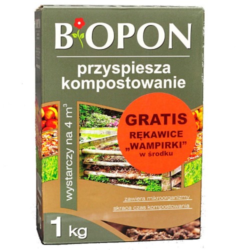 Nawóz PRZYŚPIESZAJĄCY KOMPOSTOWANIE 1kg Biopon