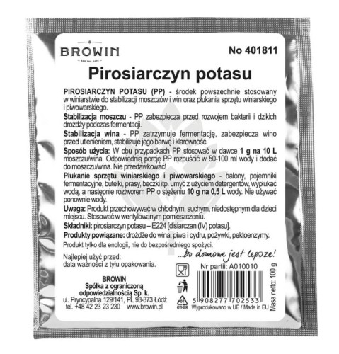 Pirosiarczyn potasu 100g