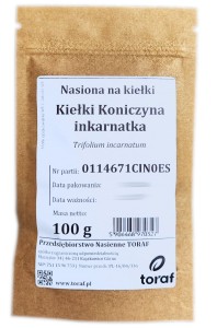 Nasiona na kiełki Koniczyna Inkarnatka 100g